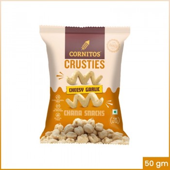 Cornitos Crusties Chana Snacks Cheesy Garlic 50gm